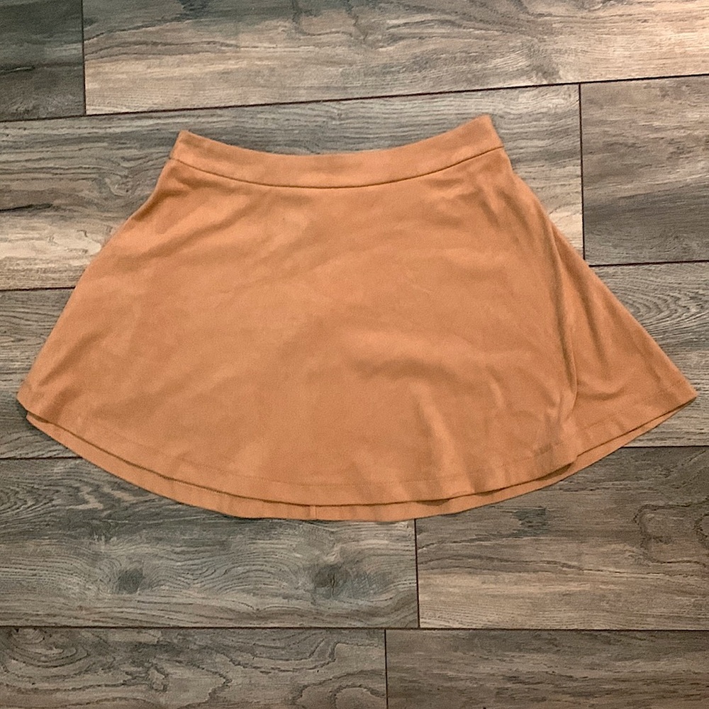 Tan suede skirt